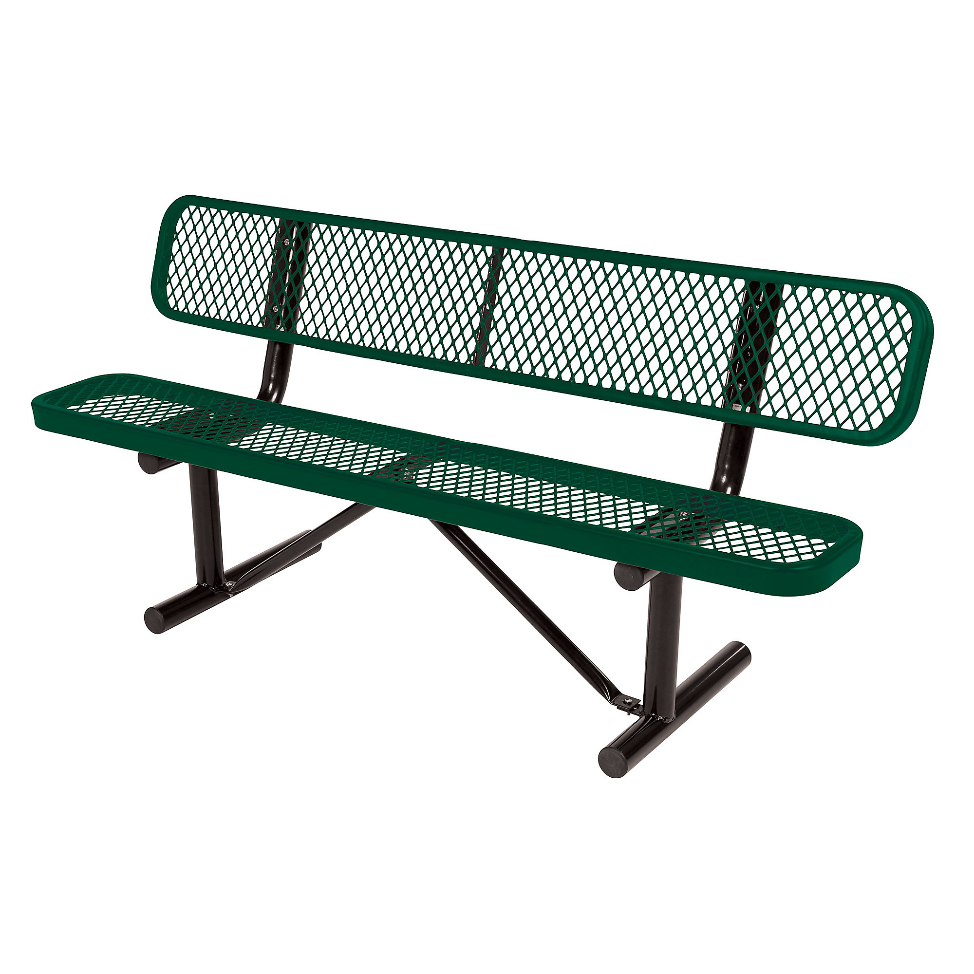 Vestil Steel Bench Expanded Metal 96 In. Green